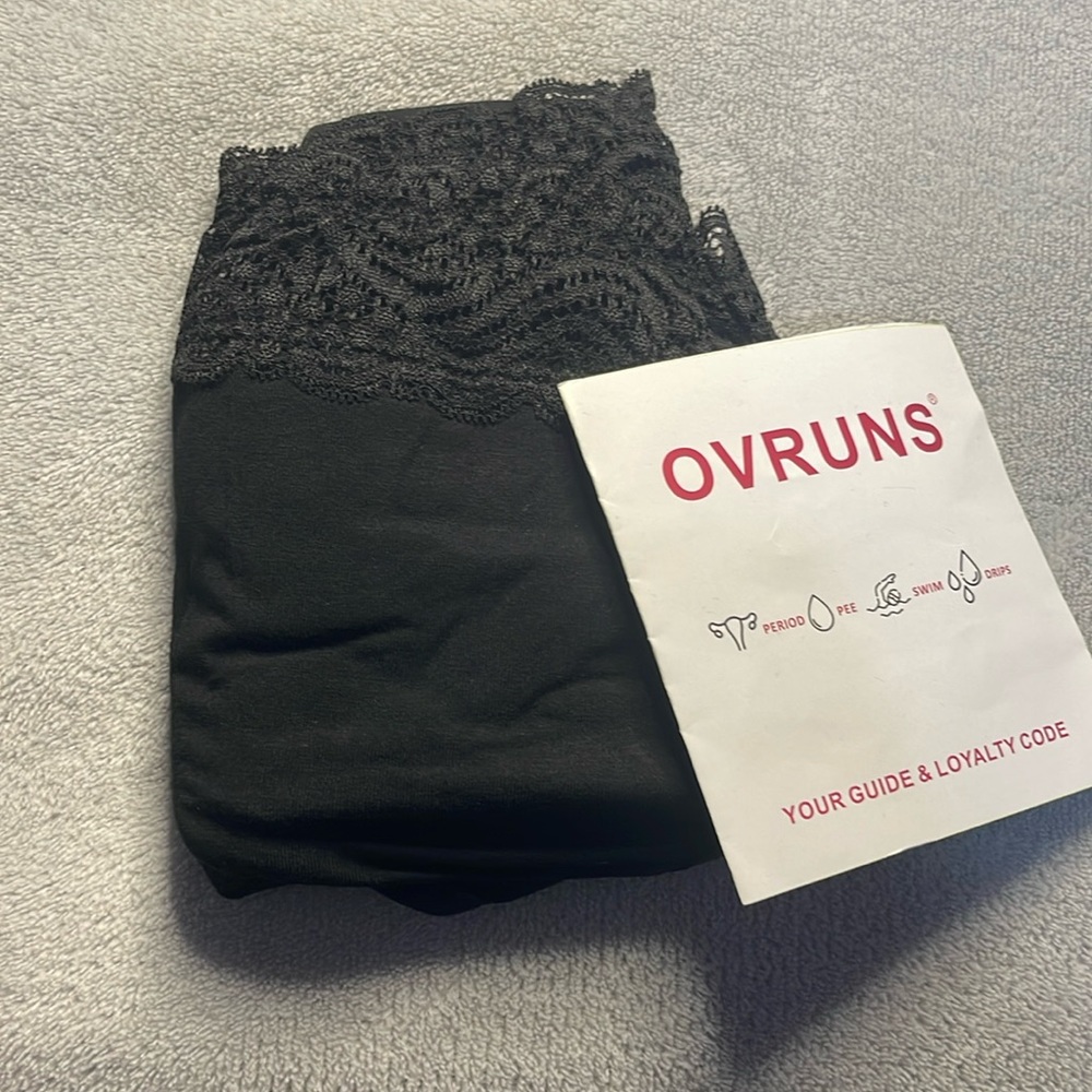 New OVRUNS Period Underwear Size XL